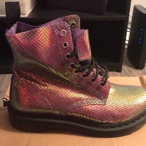 Purple snake skin Dr. Marten Boots